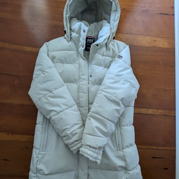 Helly Hansen white down winter parka - so warm! XL - Picture 3 of 7